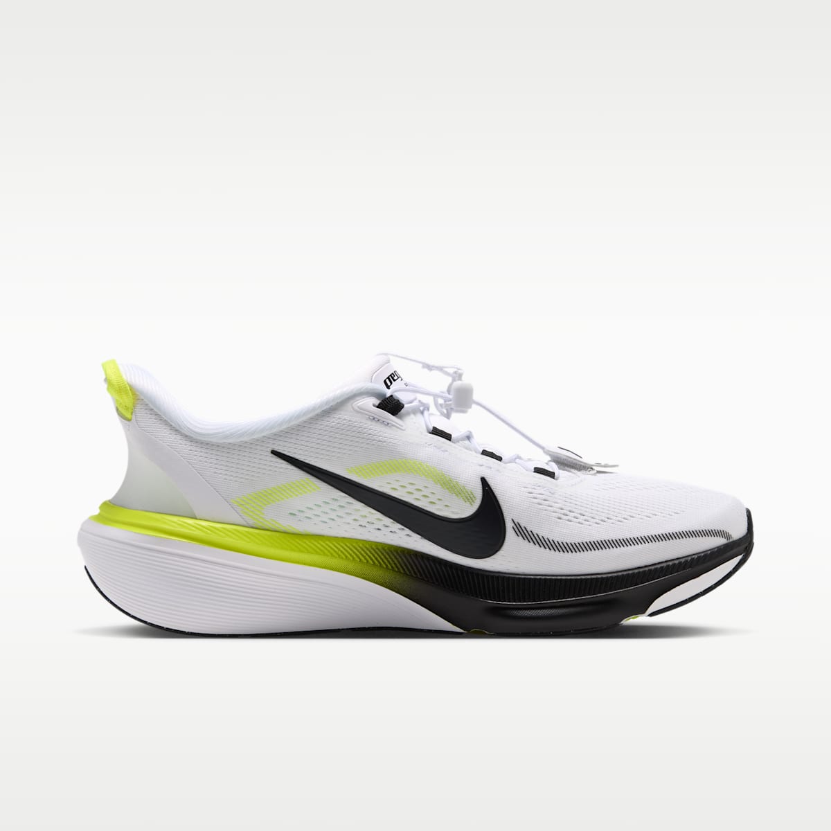 Nike Pegasus 42 EasyOn Men's Road Running Shoes - White/Lemon Venom/Black - Image 3