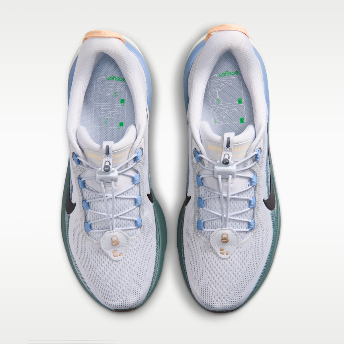 Nike Pegasus 42 EasyOn Men's Road Running Shoes - Pure Platinum/Mineral Slate/Work Blue/Dark Obsidian - Image 4