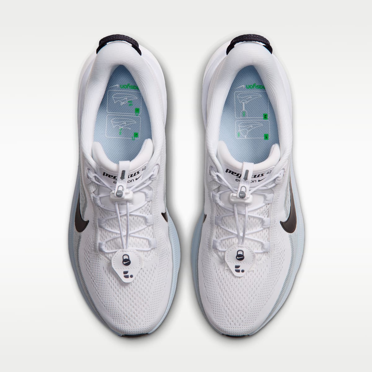 Nike Pegasus 42 EasyOn Men's Road Running Shoes - White/Football Grey/Black/Gridiron - Image 4