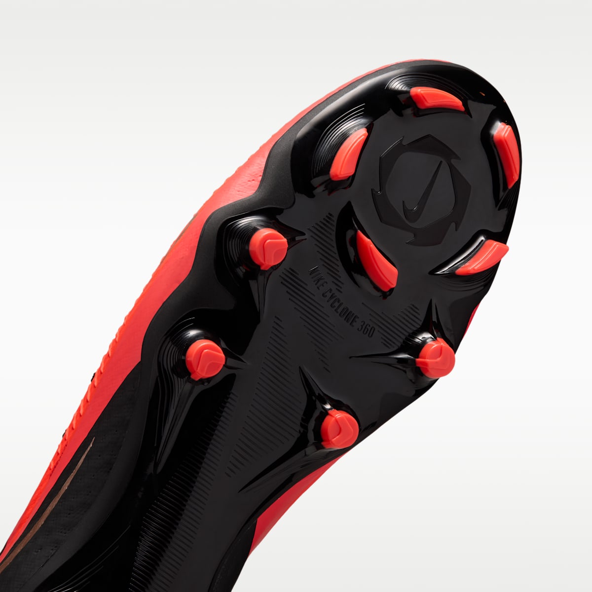 Nike Phantom 6 High Academy Multi-Ground Soccer Cleats - Bright Crimson/Black/Blur - Image 7