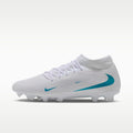 Nike Phantom 6 High Academy Multi-Ground Soccer Cleats - White/White/Dusty Cactus - Image 1