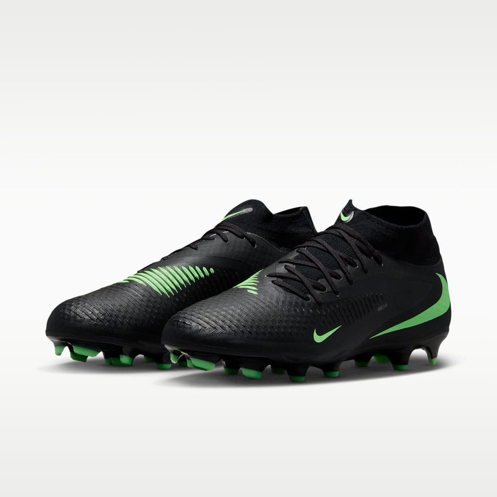 Women's Nike Phantom 6 High Academy Multi-Ground Soccer Cleats - Black/Black/Illusion Green
