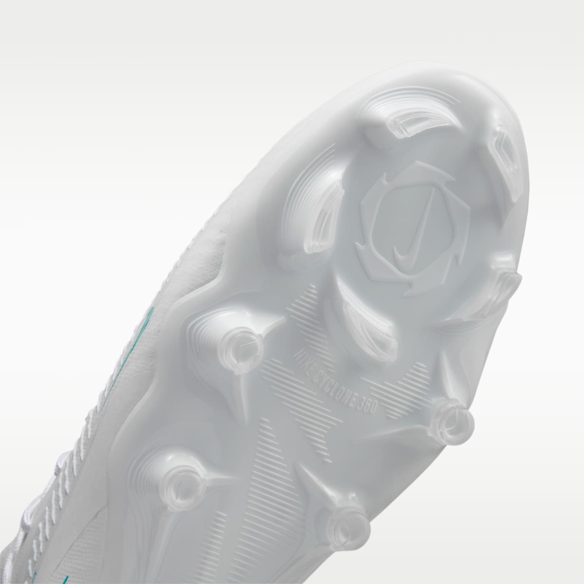 Nike Phantom 6 High Academy Multi-Ground Soccer Cleats - White/White/Dusty Cactus - Image 7
