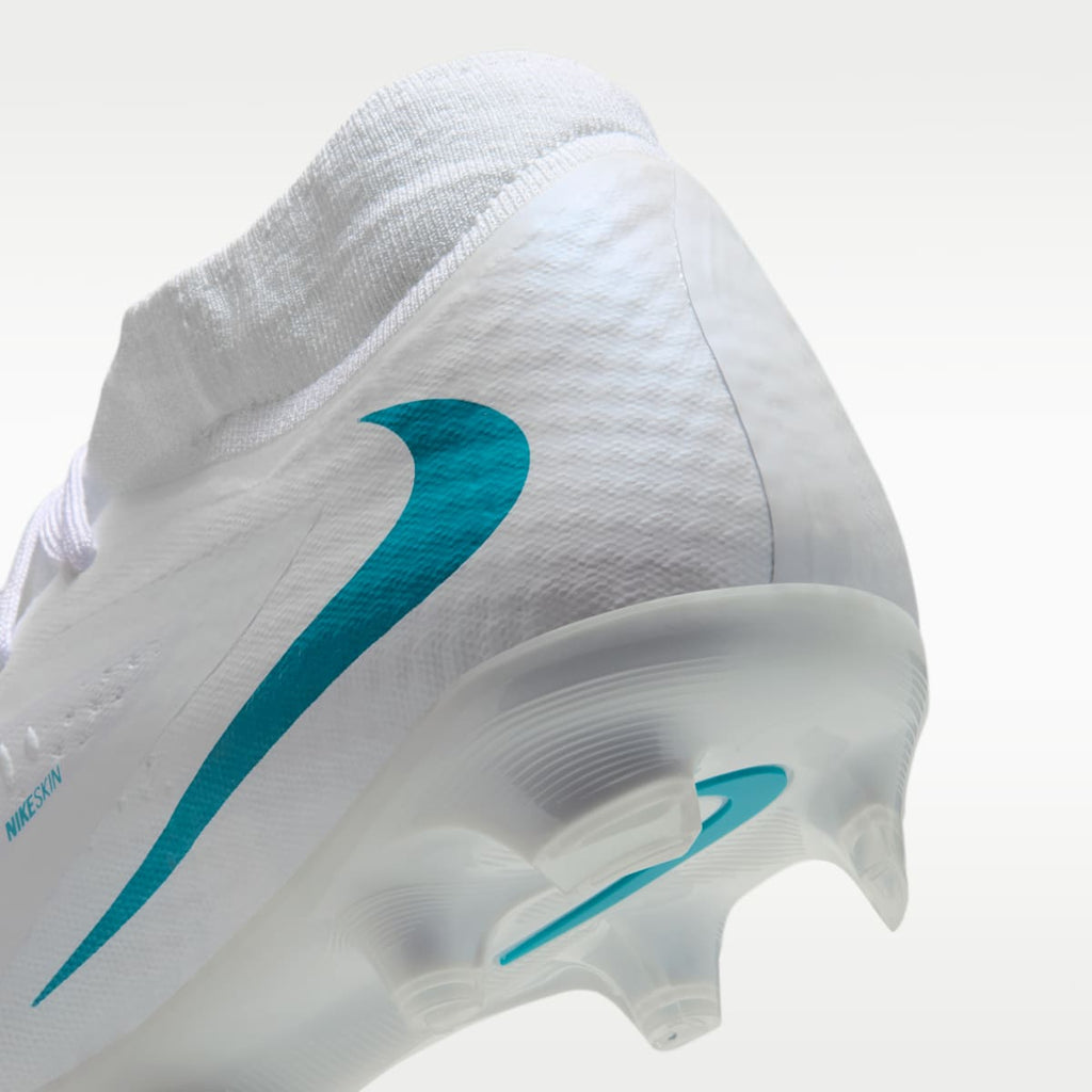 Nike Phantom 6 High Academy Multi-Ground Soccer Cleats - White/White/Dusty Cactus - Image 9