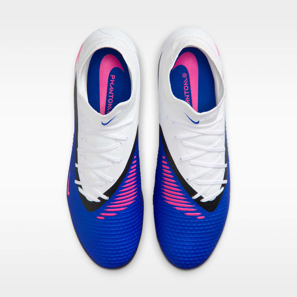 Women's Nike Phantom 6 High Academy Multi-Ground Soccer Cleats - Racer Blue/White/Pink Blast