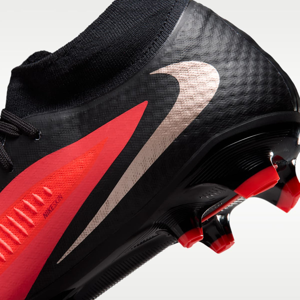 Nike Phantom 6 High Academy Multi-Ground Soccer Cleats - Bright Crimson/Black/Blur - Image 9