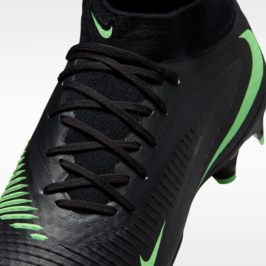 Women's Nike Phantom 6 High Academy Multi-Ground Soccer Cleats - Black/Black/Illusion Green