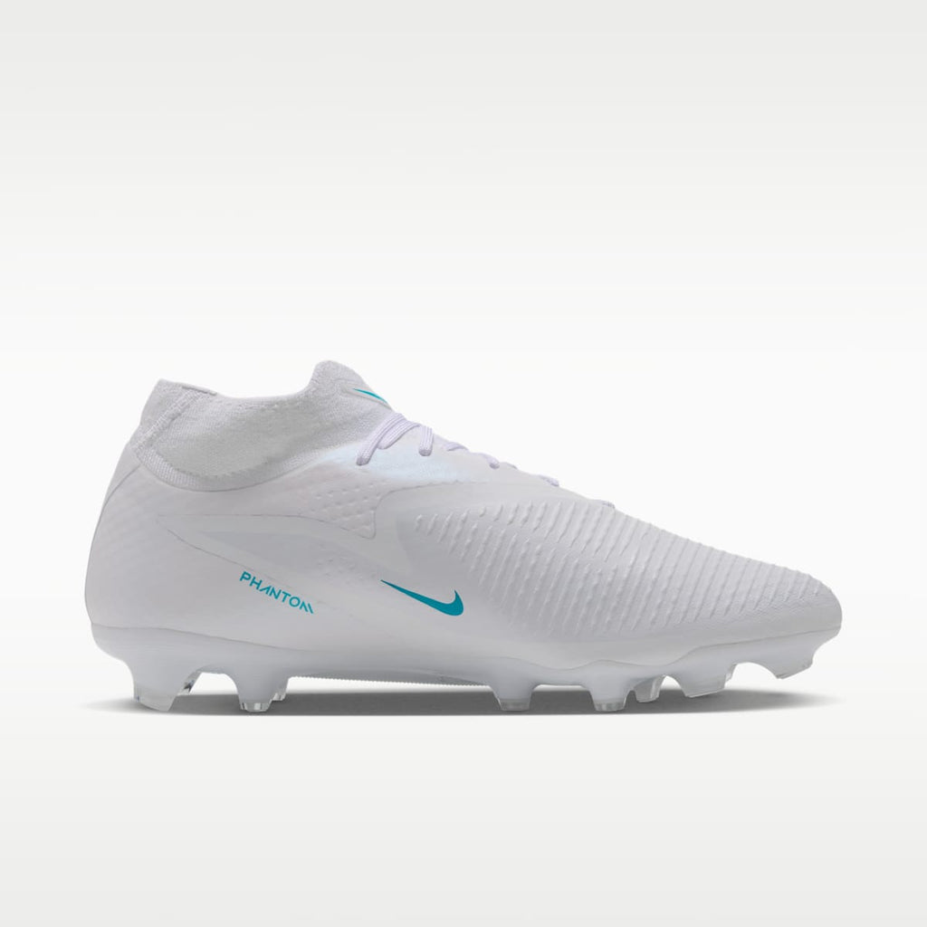 Nike Phantom 6 High Academy Multi-Ground Soccer Cleats - White/White/Dusty Cactus - Image 3