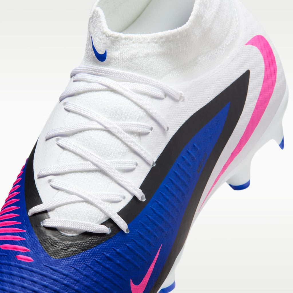 Women's Nike Phantom 6 High Academy Multi-Ground Soccer Cleats - Racer Blue/White/Pink Blast