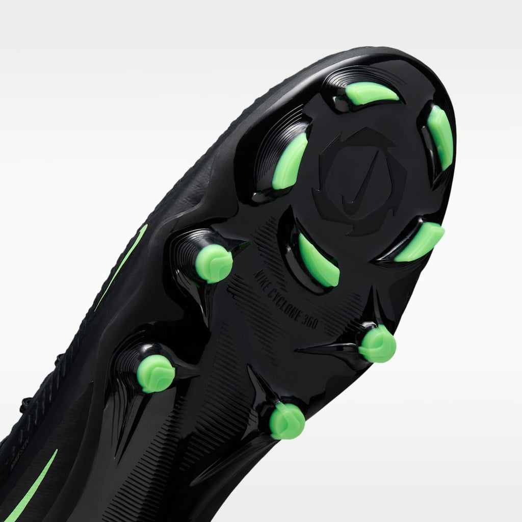 Women's Nike Phantom 6 High Academy Multi-Ground Soccer Cleats - Black/Black/Illusion Green