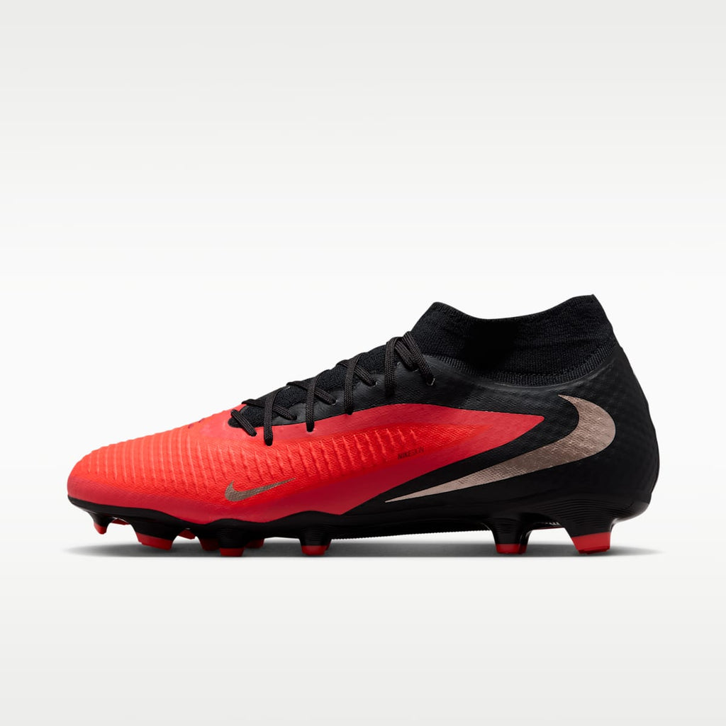 Nike Phantom 6 High Academy Multi-Ground Soccer Cleats - Bright Crimson/Black/Blur - Image 1