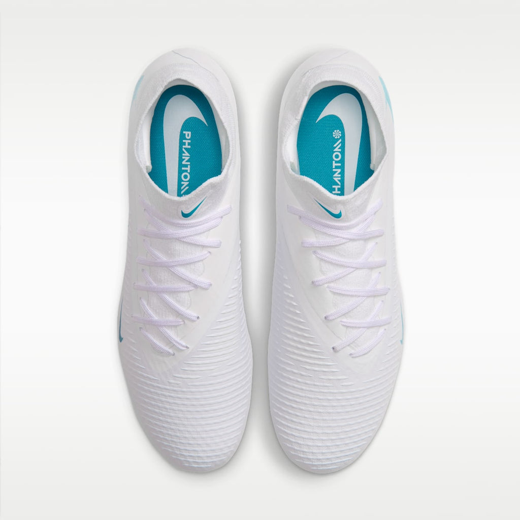 Nike Phantom 6 High Academy Multi-Ground Soccer Cleats - White/White/Dusty Cactus - Image 4