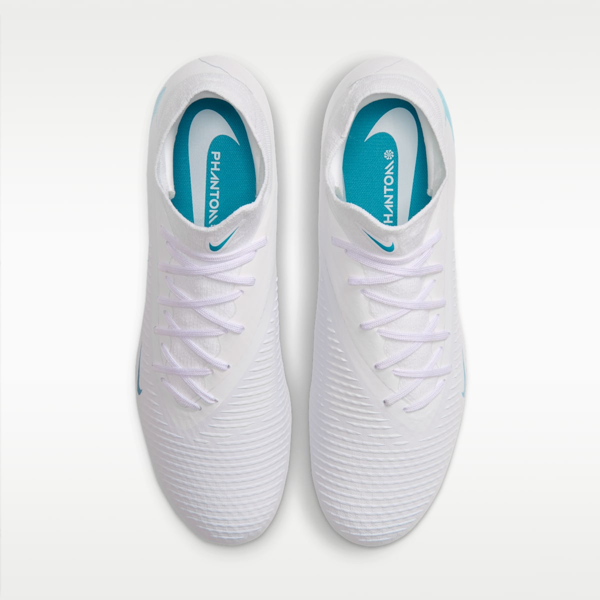 Nike Phantom 6 High Academy Multi-Ground Soccer Cleats - White/White/Dusty Cactus - Image 4