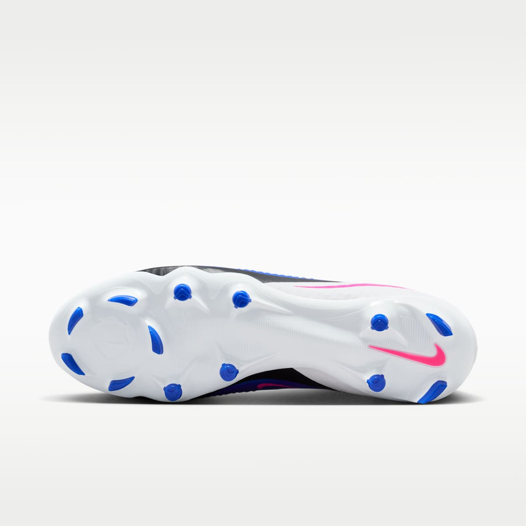 Nike Phantom 6 High Academy Multi-Ground Soccer Cleats - Racer Blue/White/Pink Blast - Image 2