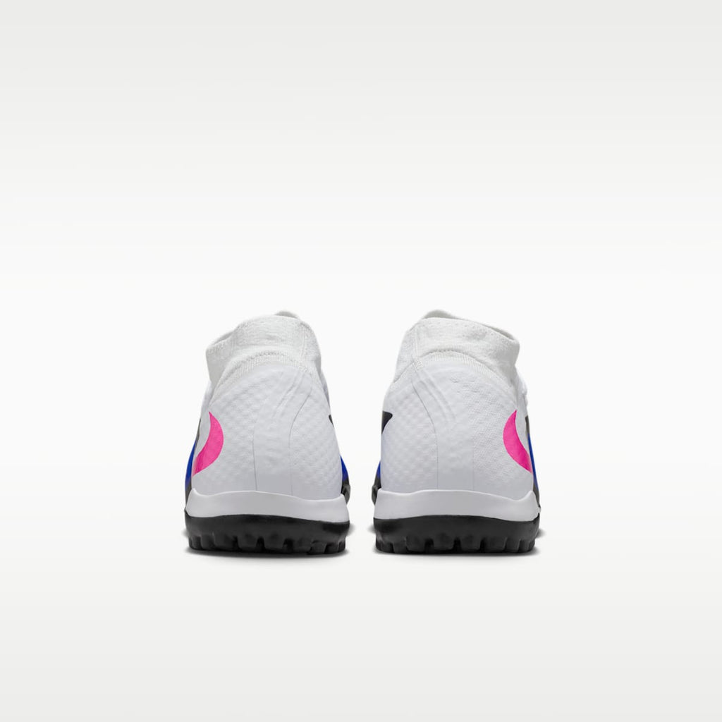 Nike Phantom 6 High Academy Turf Soccer Shoes - Racer Blue/White/Pink Blast - Image 6