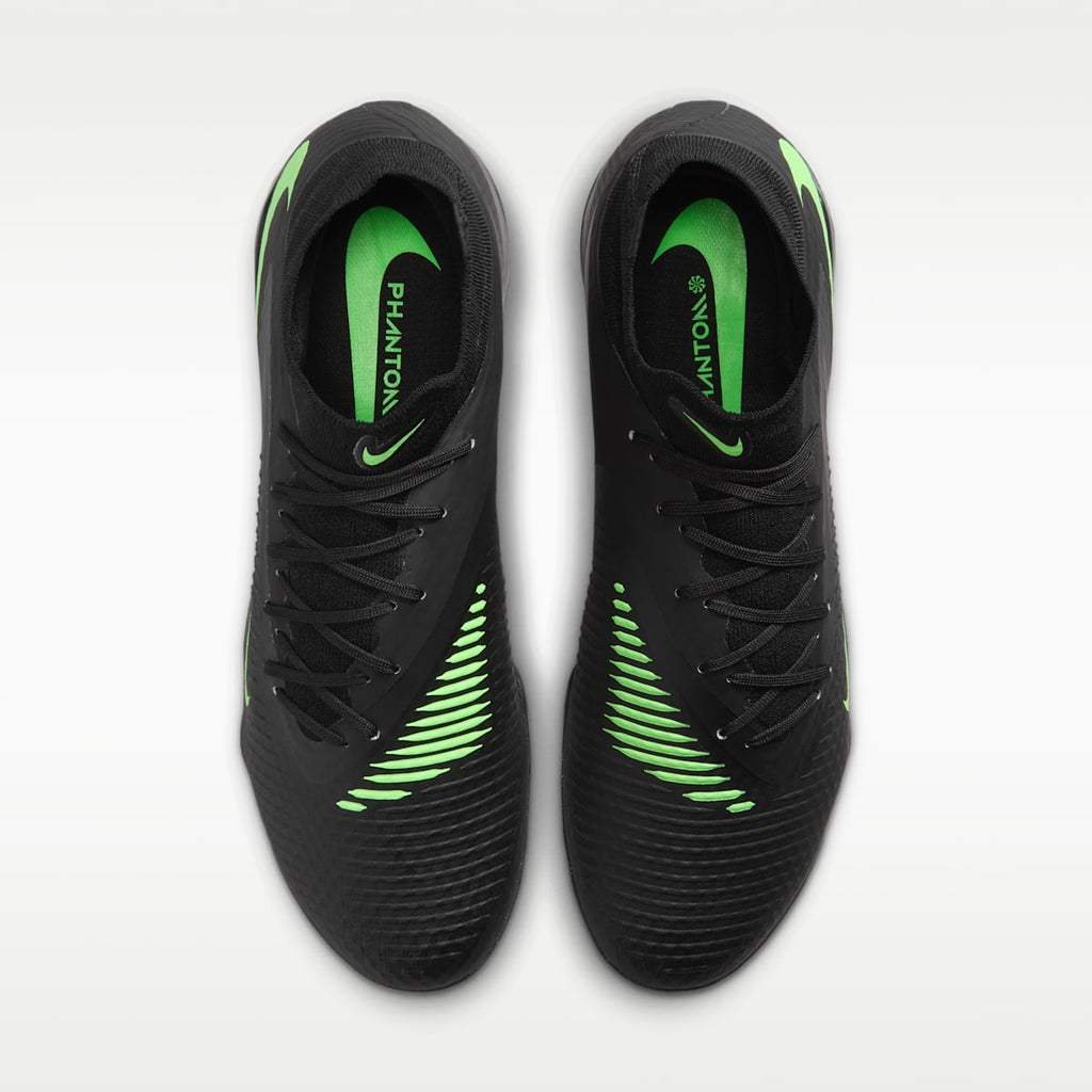 Nike Phantom 6 High Academy Turf Soccer Shoes - Black/Black/Illusion Green - Image 4