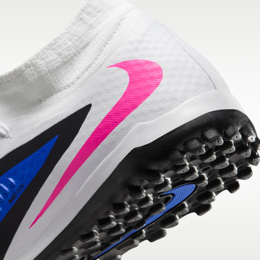 Nike Phantom 6 High Academy Turf Soccer Shoes - Racer Blue/White/Pink Blast - Image 8