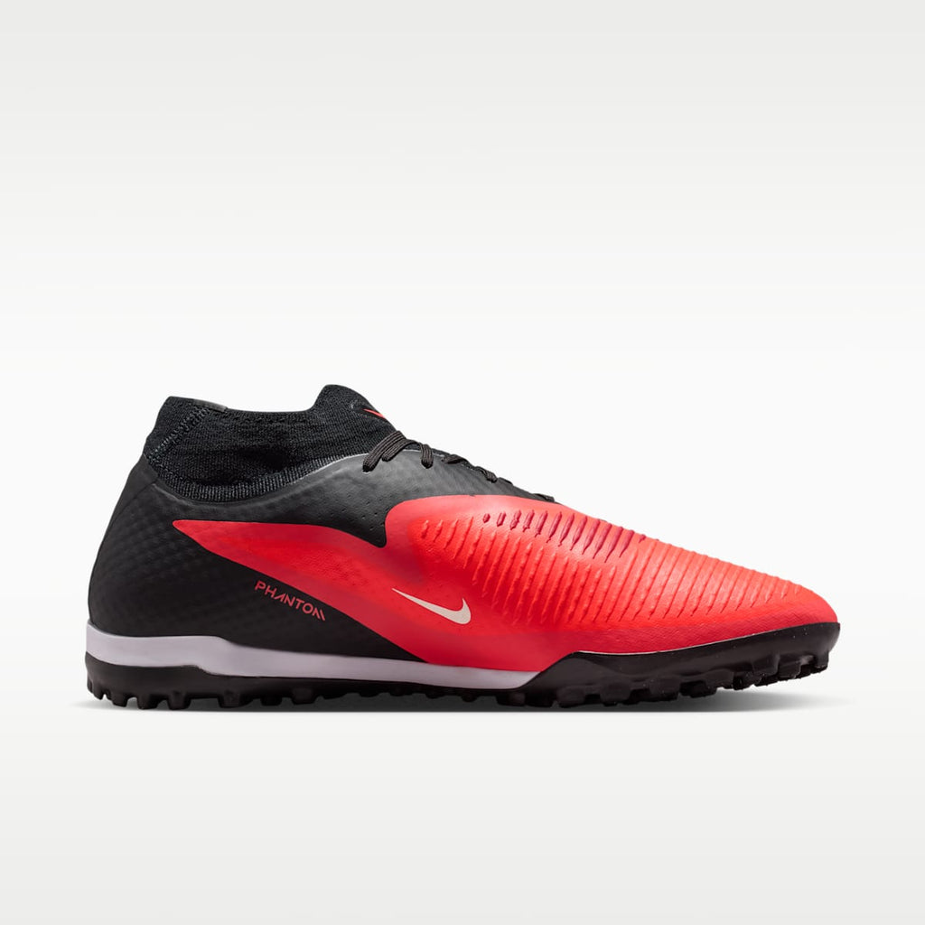 Women's Nike Phantom 6 High Academy Turf Soccer Shoes - Bright Crimson/Black/Blur
