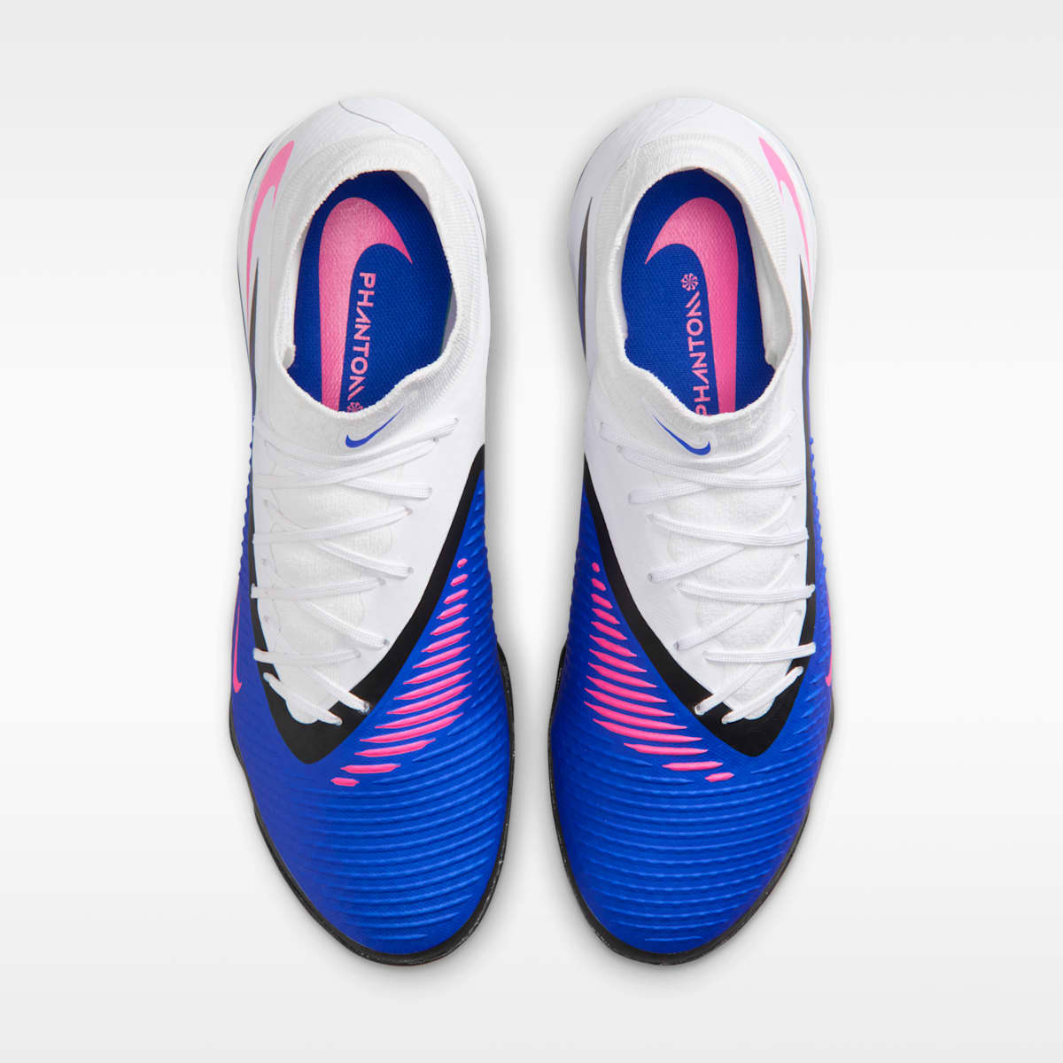 Nike Phantom 6 High Academy Turf Soccer Shoes - Racer Blue/White/Pink Blast - Image 4