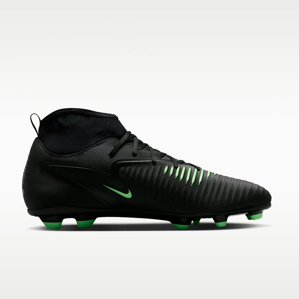 Nike Phantom 6 High Club Multi-Ground Soccer Cleats - Black/Black/Illusion Green - Image 3