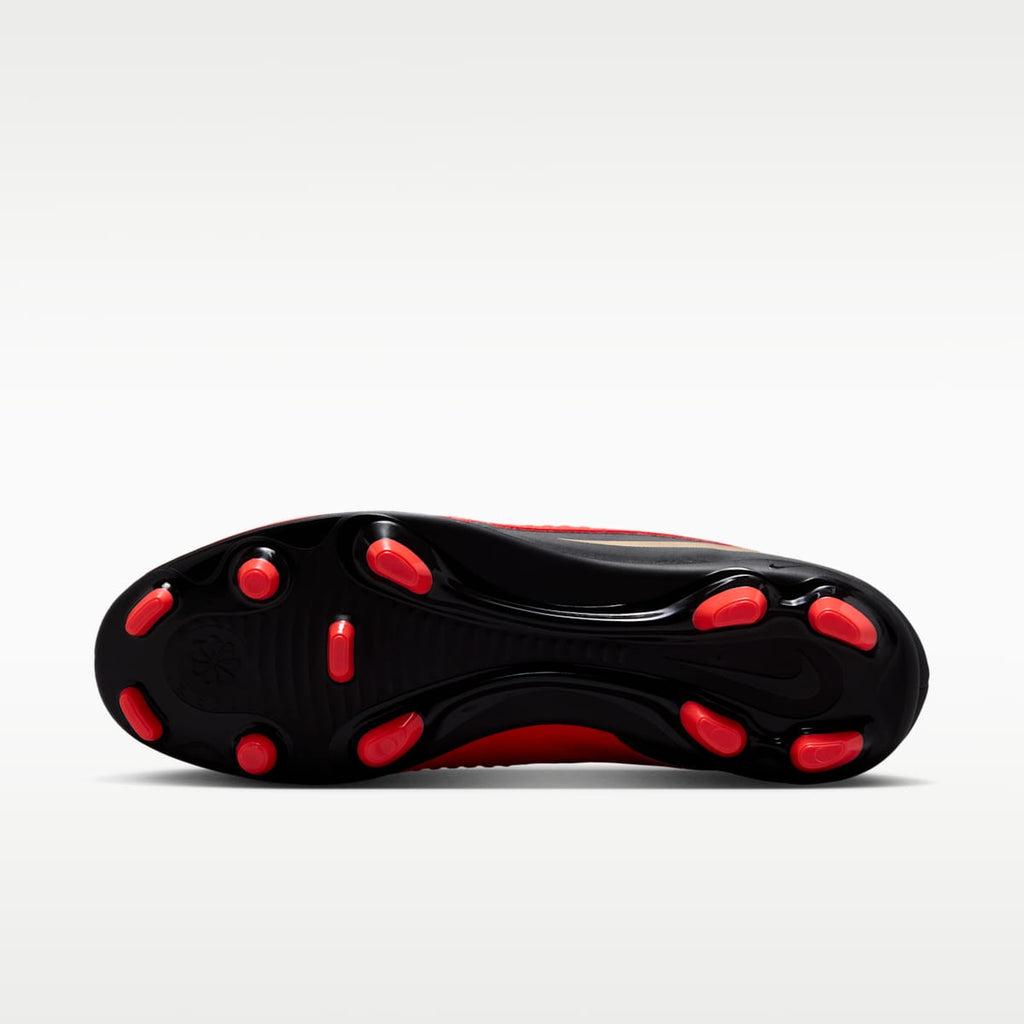 Nike Phantom 6 High Club Multi-Ground Soccer Cleats - Bright Crimson/Black/Blur - Image 2
