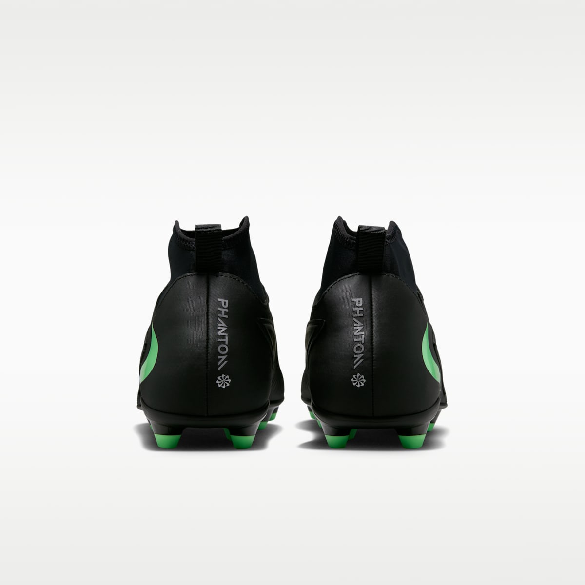 Nike Phantom 6 High Club Multi-Ground Soccer Cleats - Black/Black/Illusion Green - Image 6