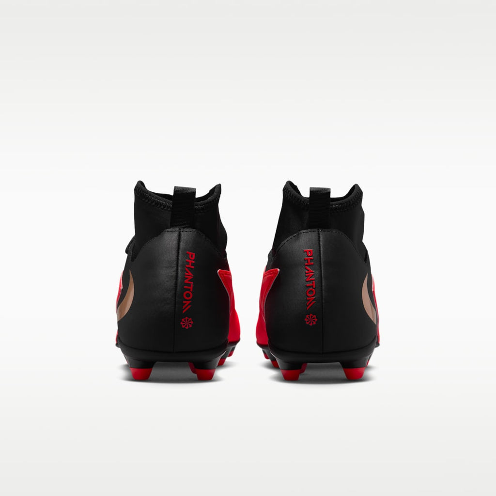Nike Phantom 6 High Club Multi-Ground Soccer Cleats - Bright Crimson/Black/Blur - Image 6