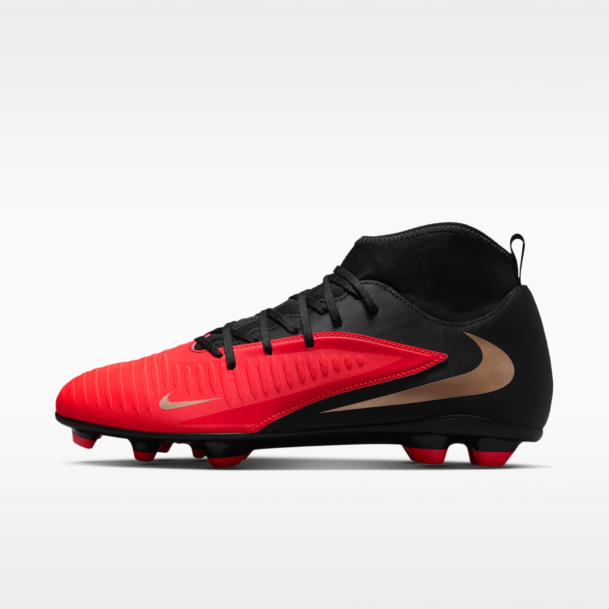 Nike Phantom 6 High Club Multi-Ground Soccer Cleats - Bright Crimson/Black/Blur - Image 1