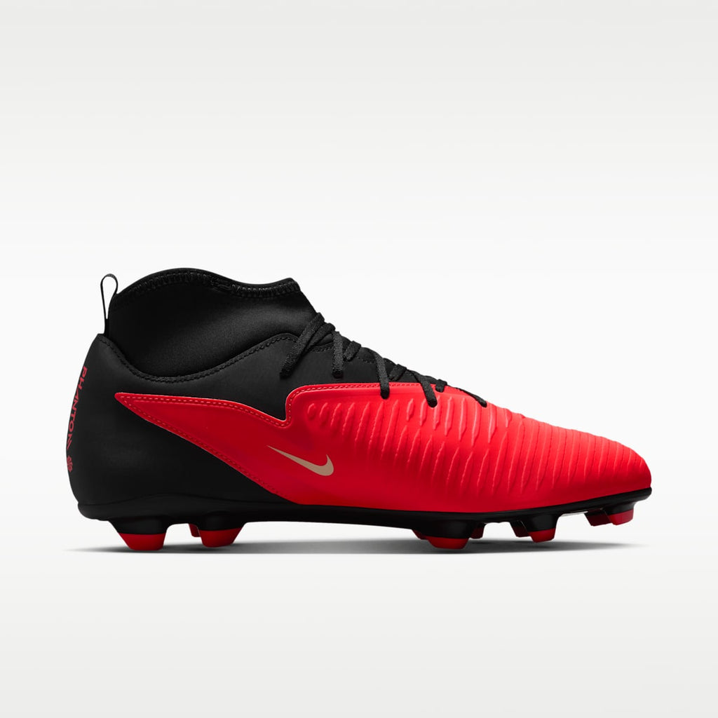 Nike Phantom 6 High Club Multi-Ground Soccer Cleats - Bright Crimson/Black/Blur - Image 3