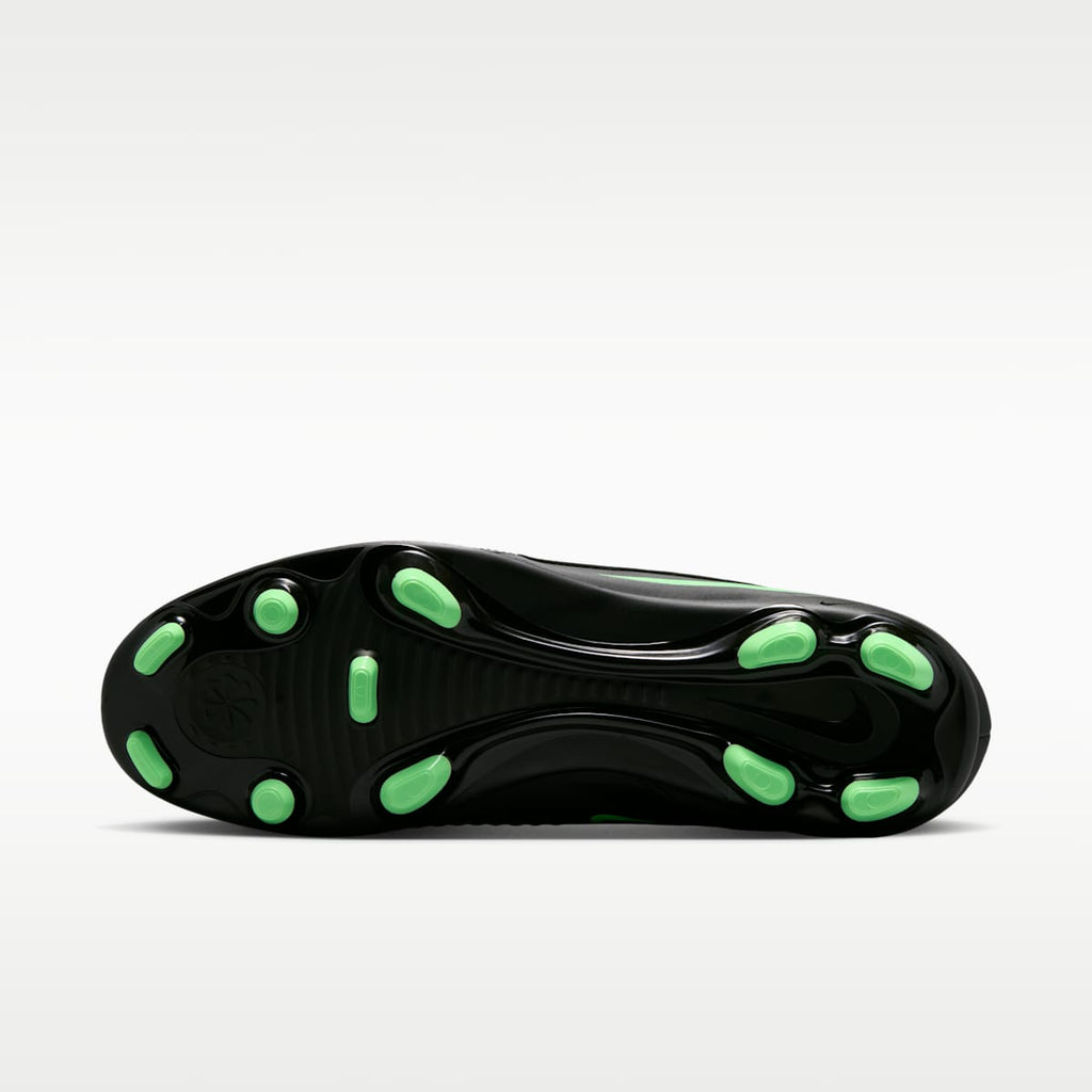 Nike Phantom 6 High Club Multi-Ground Soccer Cleats - Black/Black/Illusion Green - Image 2