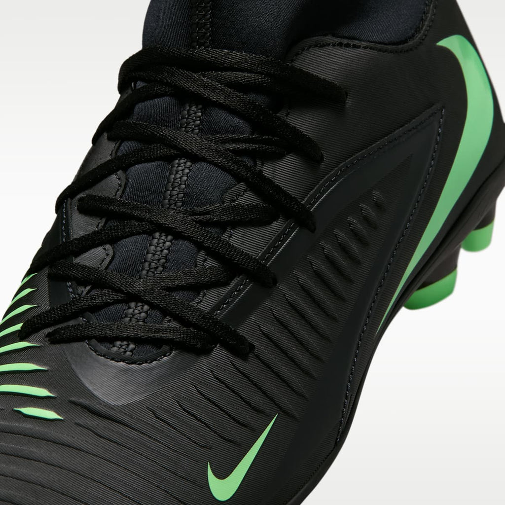 Nike Phantom 6 High Club Multi-Ground Soccer Cleats - Black/Black/Illusion Green - Image 8