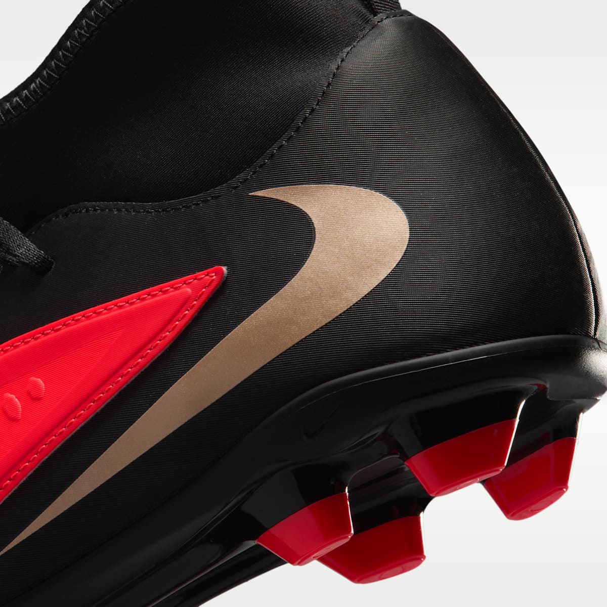 Nike Phantom 6 High Club Multi-Ground Soccer Cleats - Bright Crimson/Black/Blur - Image 9