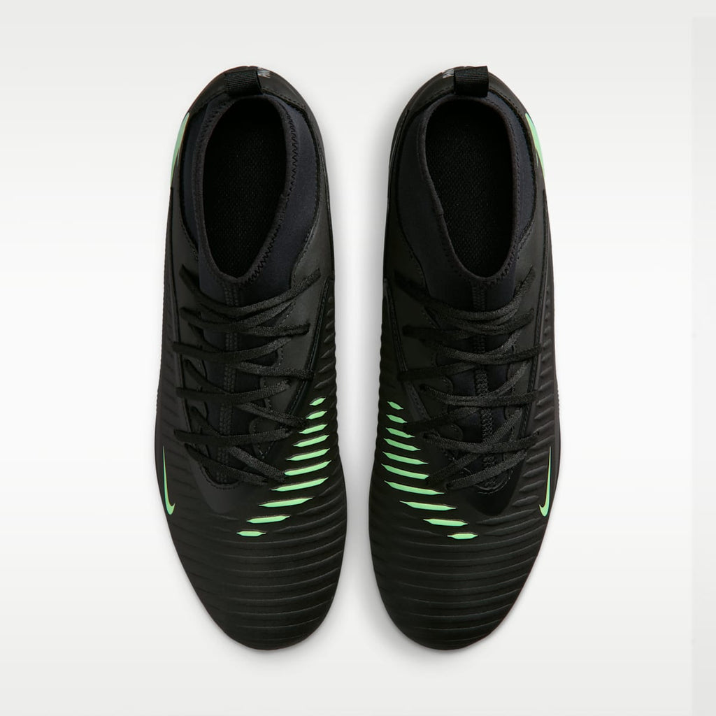 Nike Phantom 6 High Club Multi-Ground Soccer Cleats - Black/Black/Illusion Green - Image 4