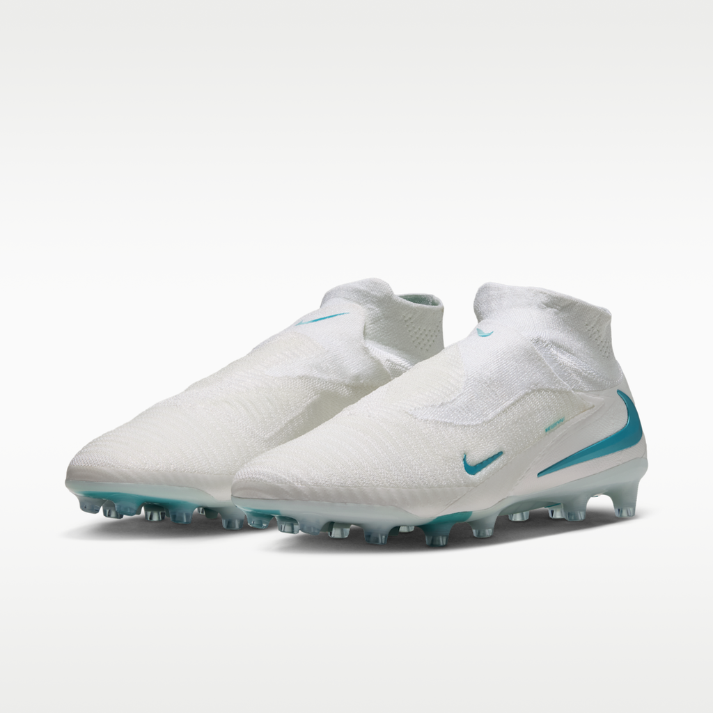 Women's Nike Phantom 6 High Elite Artificial-Grass Soccer Cleats - White/White/Dusty Cactus