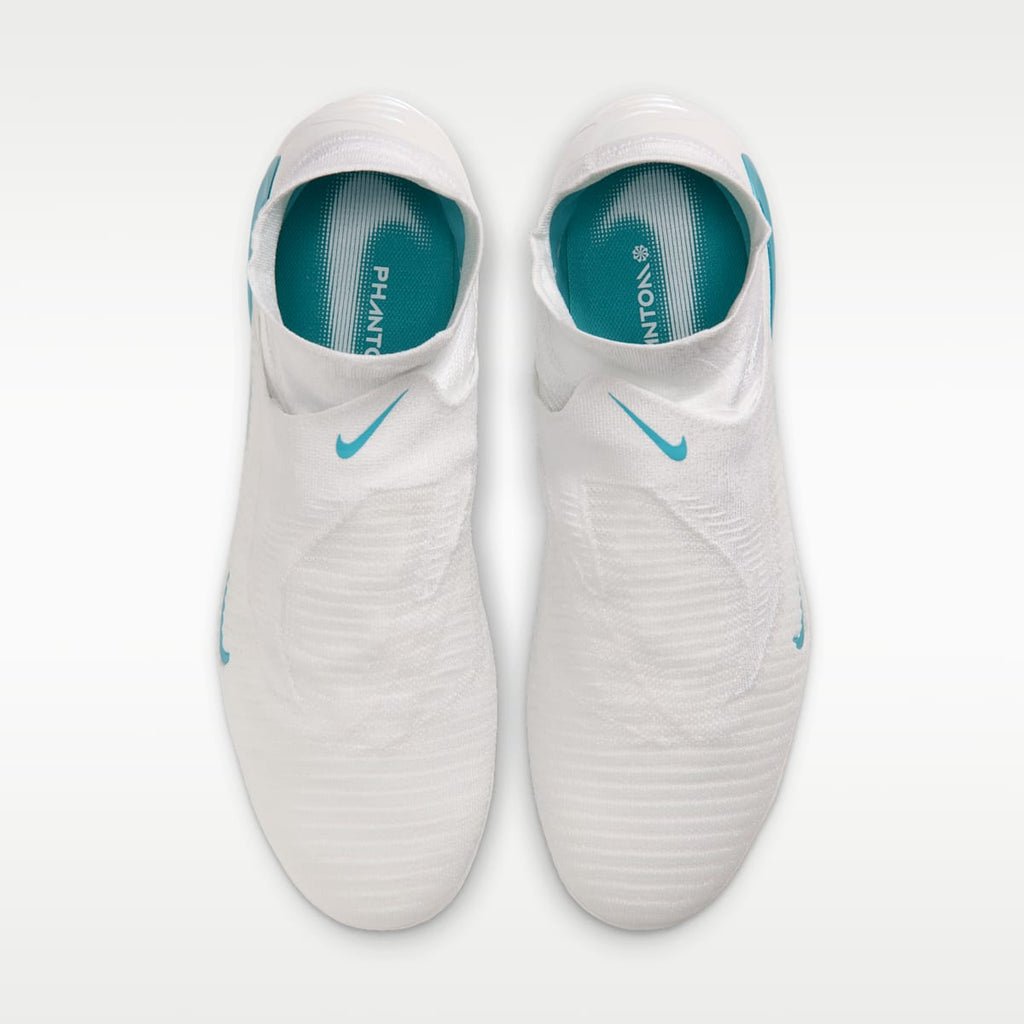 Nike Phantom 6 High Elite Artificial-Grass Soccer Cleats - White/White/Dusty Cactus - Image 4