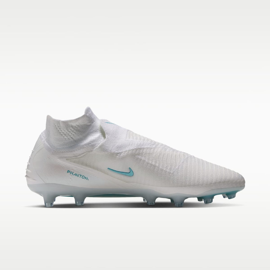 Nike Phantom 6 High Elite Artificial-Grass Soccer Cleats - White/White/Dusty Cactus - Image 3