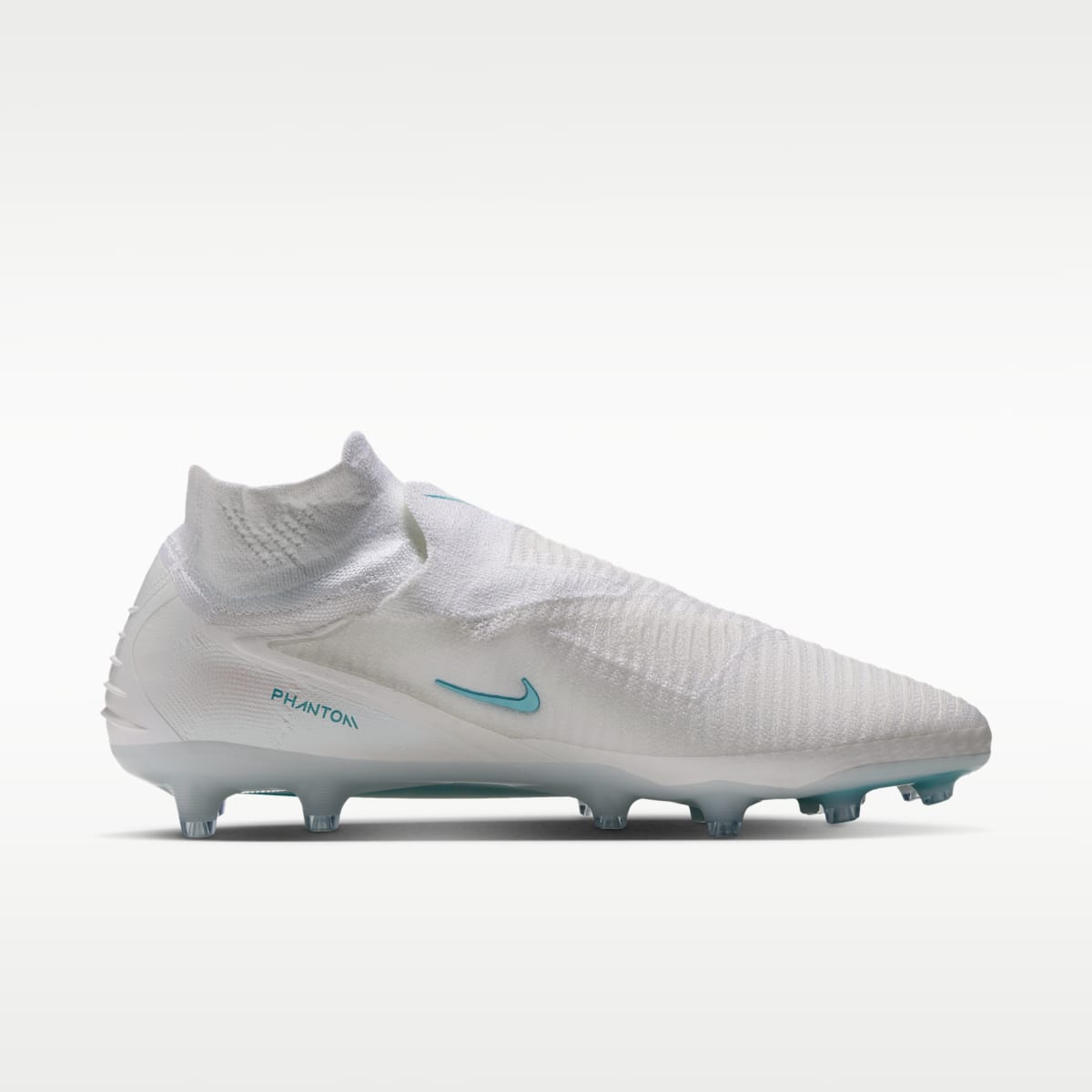 Nike Phantom 6 High Elite Artificial-Grass Soccer Cleats - White/White/Dusty Cactus - Image 3
