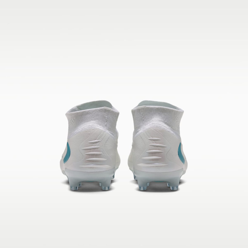 Nike Phantom 6 High Elite Artificial-Grass Soccer Cleats - White/White/Dusty Cactus - Image 6