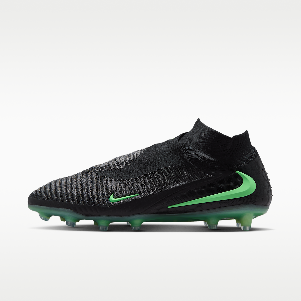 Women's Nike Phantom 6 High Elite Artificial-Grass Soccer Cleats - Black/Black/Illusion Green