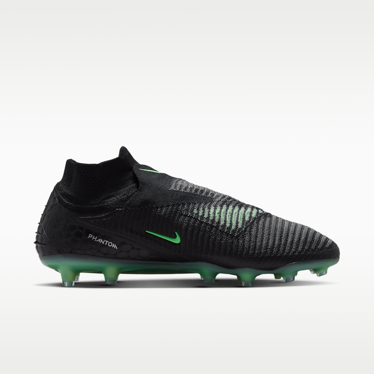 Women's Nike Phantom 6 High Elite Artificial-Grass Soccer Cleats - Black/Black/Illusion Green