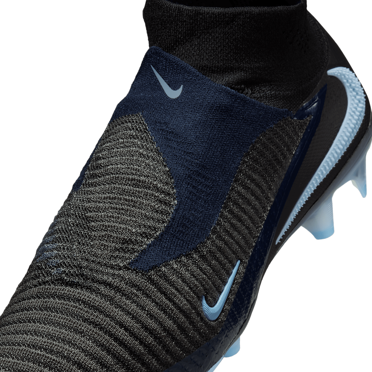 Nike Phantom 6 High Elite Firm-Ground Soccer Cleats - Black/Black - Image 8