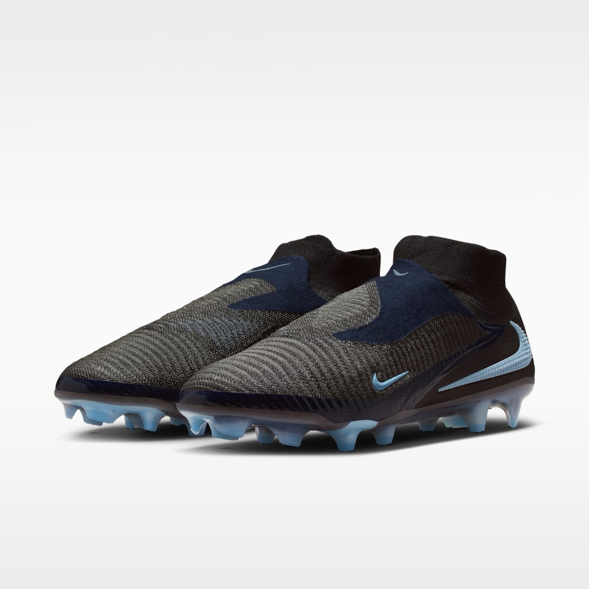 Nike Phantom 6 High Elite Firm-Ground Soccer Cleats - Black/Black - Image 5