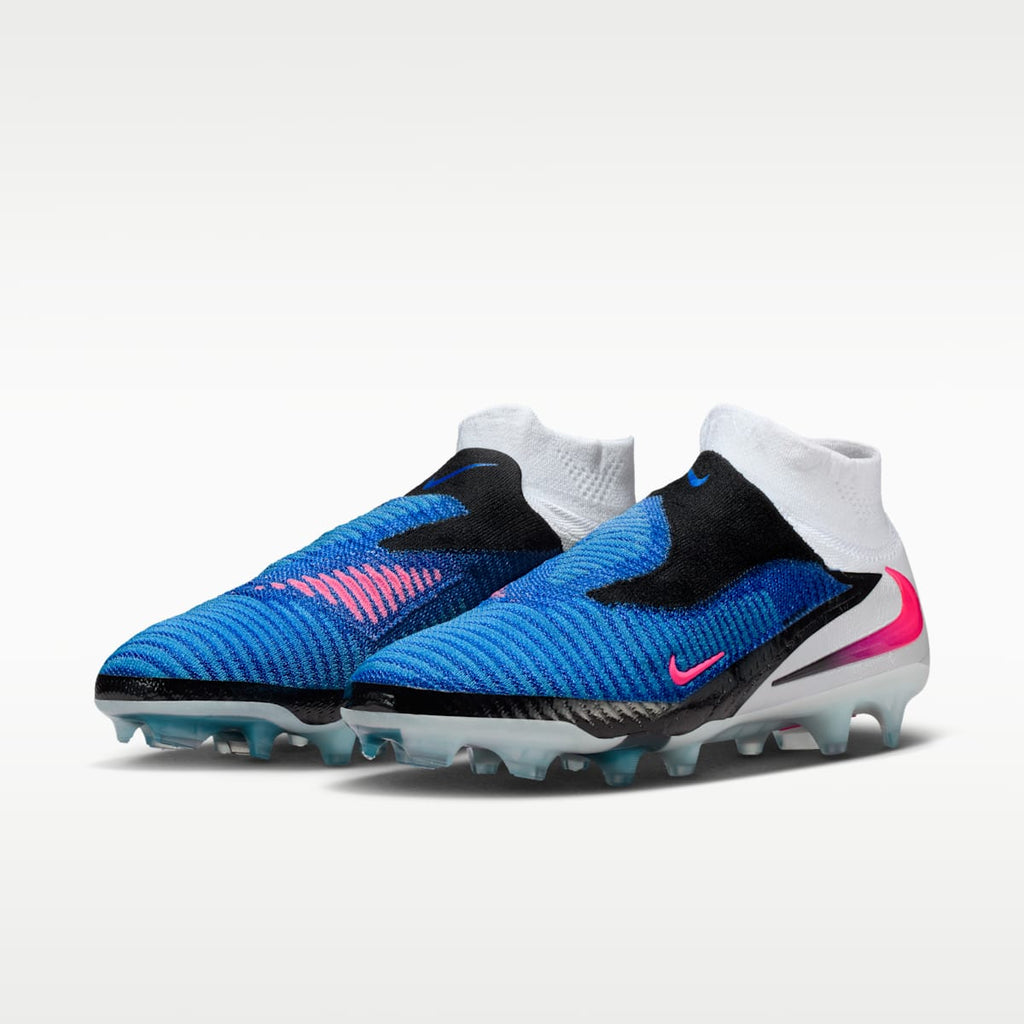 Women's Nike Phantom 6 High Elite Firm-Ground Soccer Cleats - Racer Blue/White/Pink Blast