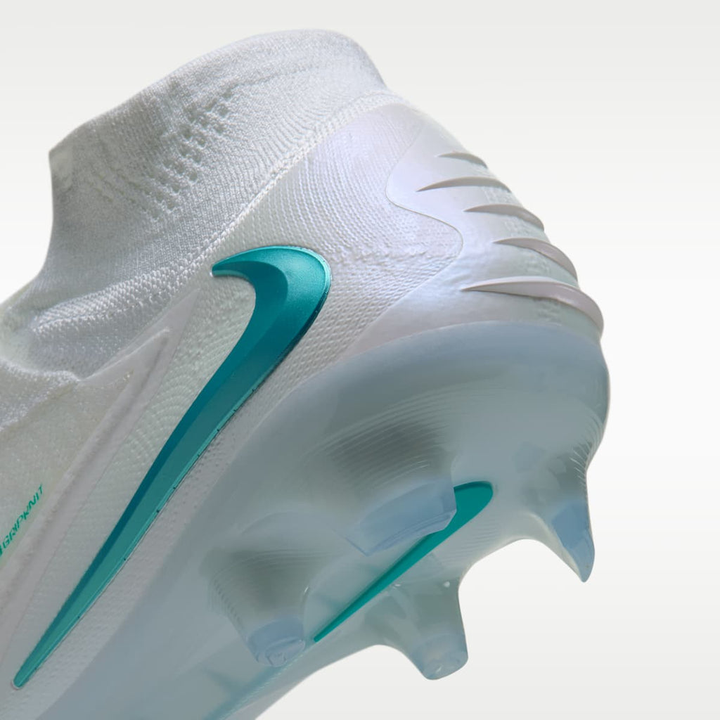 Women's Nike Phantom 6 High Elite Firm-Ground Soccer Cleats - White/White/Dusty Cactus