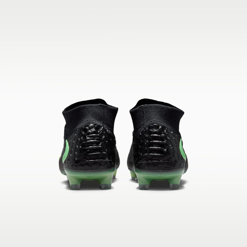 Nike Phantom 6 High Elite Firm-Ground Soccer Cleats - Black/Black/Illusion Green - Image 6