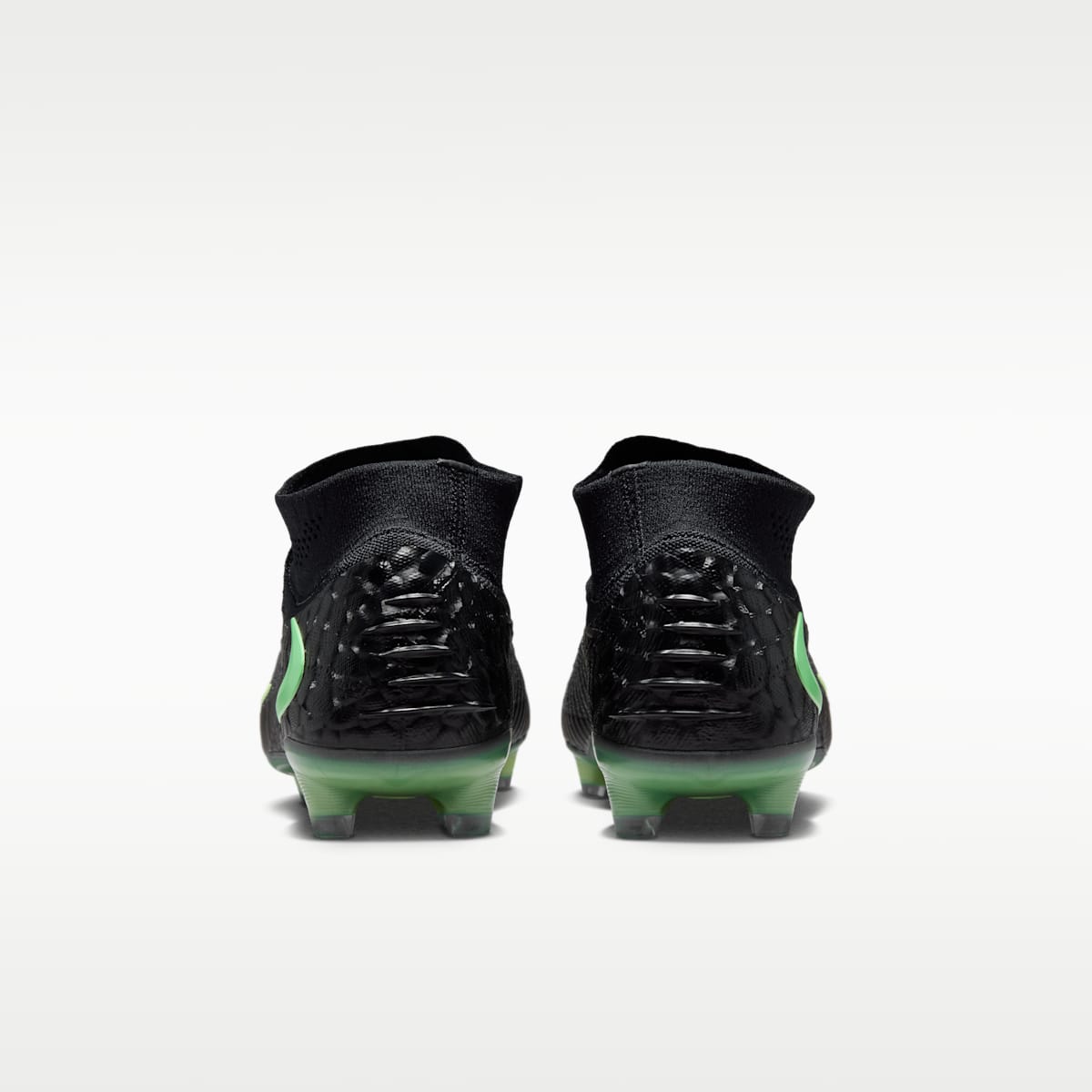 Nike Phantom 6 High Elite Firm-Ground Soccer Cleats - Black/Black/Illusion Green - Image 6