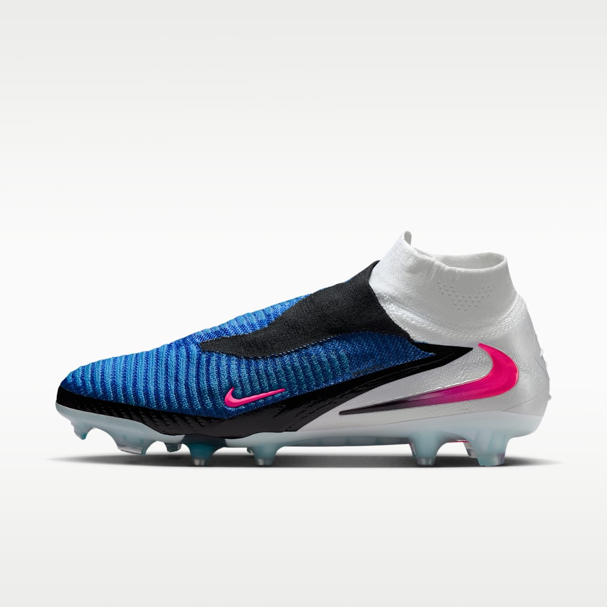 Nike Phantom 6 High Elite Firm-Ground Soccer Cleats - Racer Blue/White/Pink Blast - Image 1