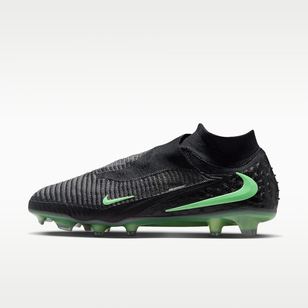 Nike Phantom 6 High Elite Firm-Ground Soccer Cleats - Black/Black/Illusion Green - Image 1