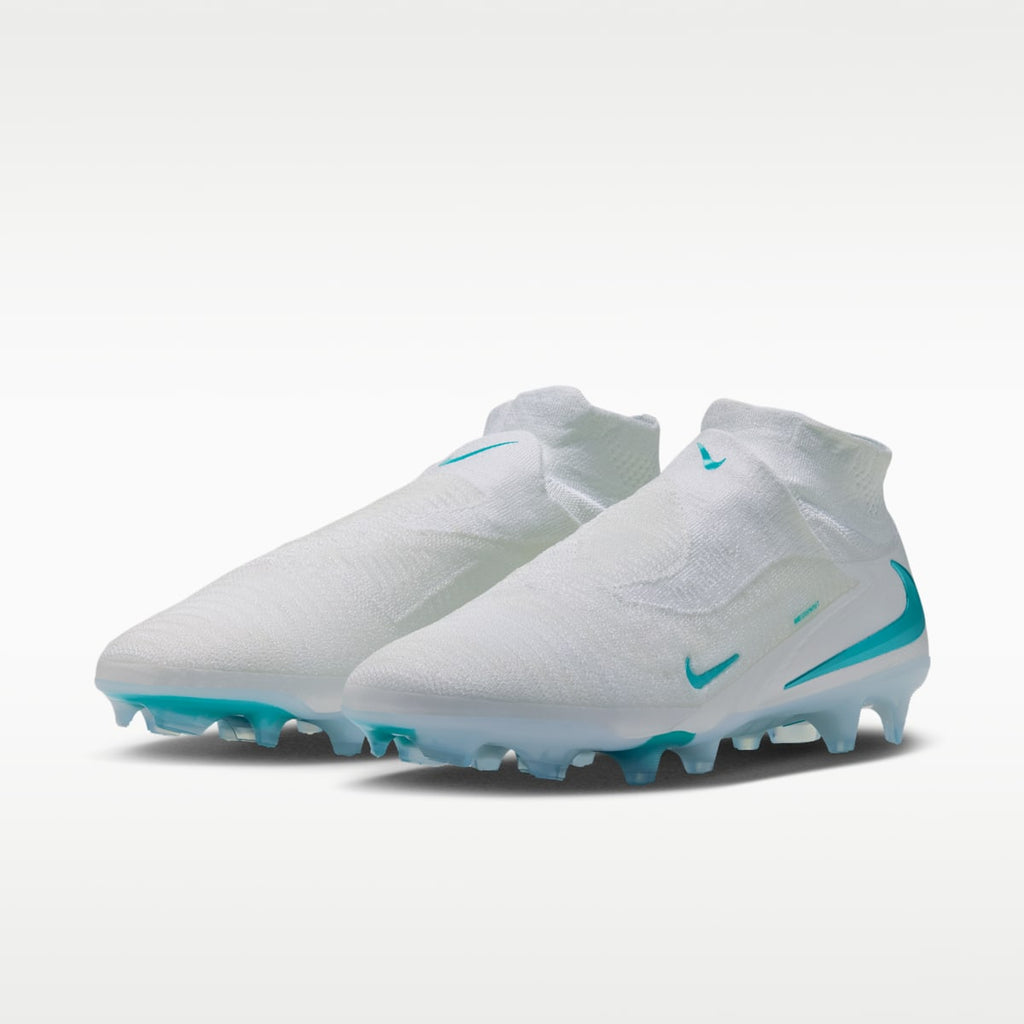 Nike Phantom 6 High Elite Firm-Ground Soccer Cleats - White/White/Dusty Cactus - Image 5