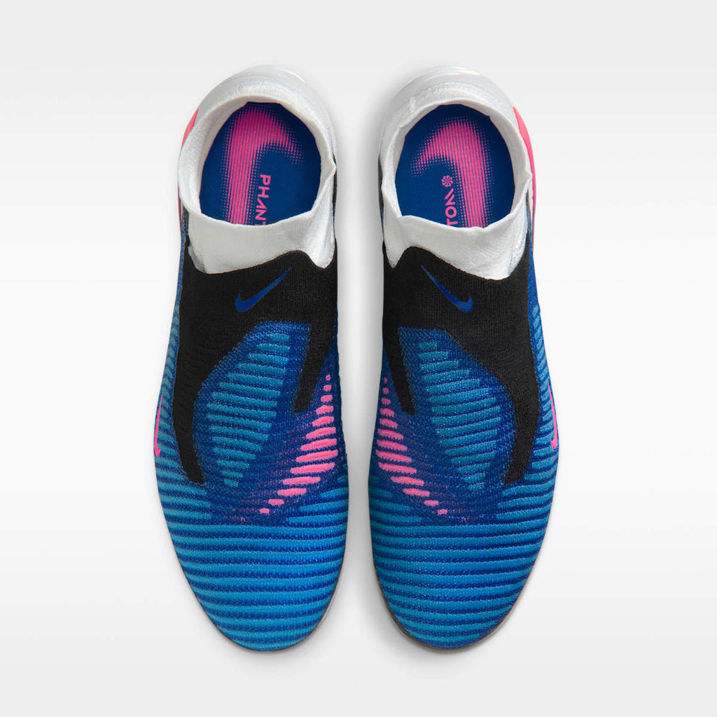 Nike Phantom 6 High Elite Firm-Ground Soccer Cleats - Racer Blue/White/Pink Blast - Image 4